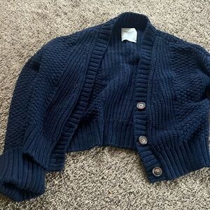 Abercrombie & Fitch Navy Blue Cardigan Sweater